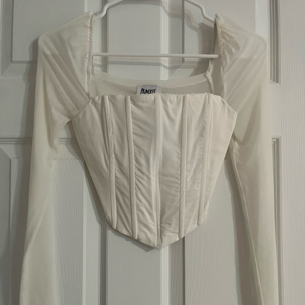 Princess Polly mesh sleeve/corset top